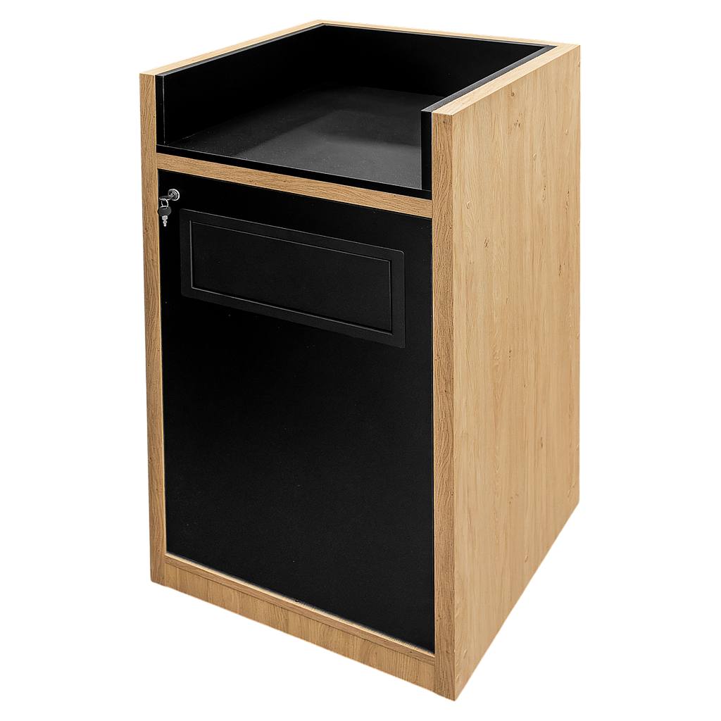 Mega-M Mobile portavassoi con pattumiera rovere pietra 62cm