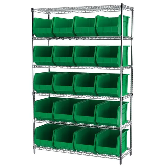 Akro-Mils AWS184830260 scaffale filo 6 ripiani 24 box