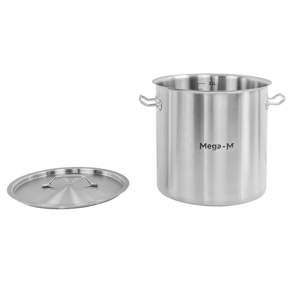 Mega-M Standard pentola inox alta 25L 32x32 cm con coperchio