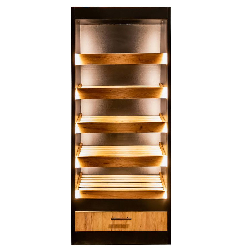Mega-M scaffale pane aperto 205x100x58 cm rovere kraft LED