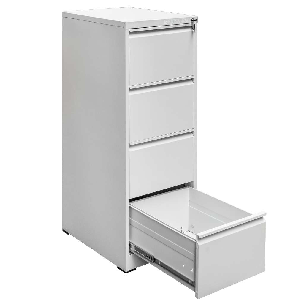 Furvero W4S S/S Schedario metallo 4 cassetti 62x45x134