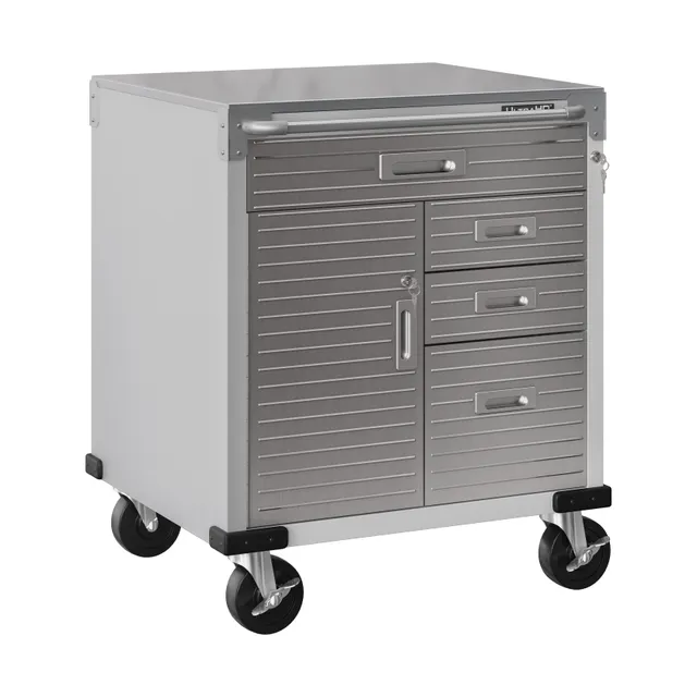 Seville Classics UltraHD mobile officina acciaio 4 cassetti 71 cm
