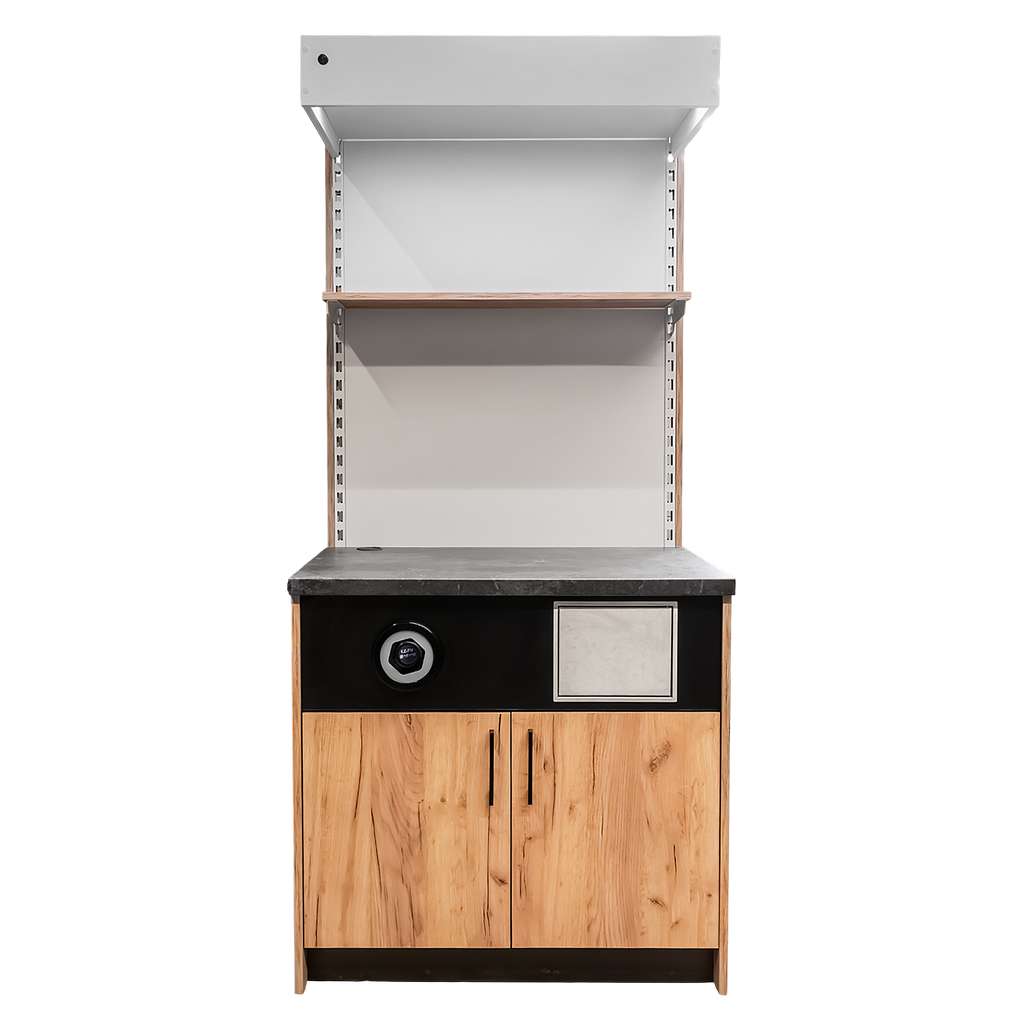 Mega-M Mobile Caffè Espresso 90x63x210 cm Rovere Grigio