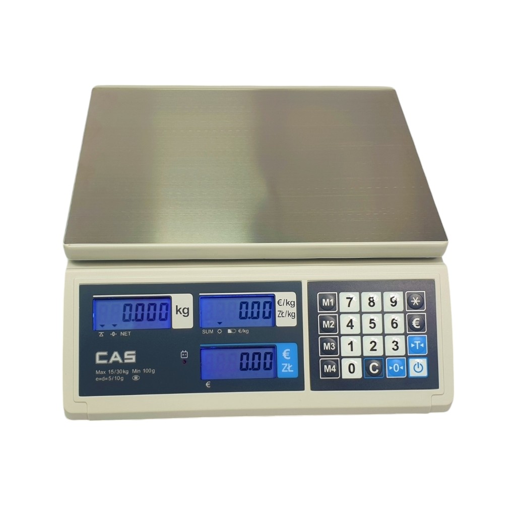 CAS ER Junior 15B RS bilancia da negozio 15 kg con batteria