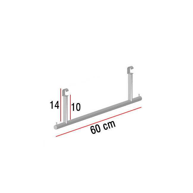 Agosistem Quinta Vetrina Componibile Cromata L60 cm