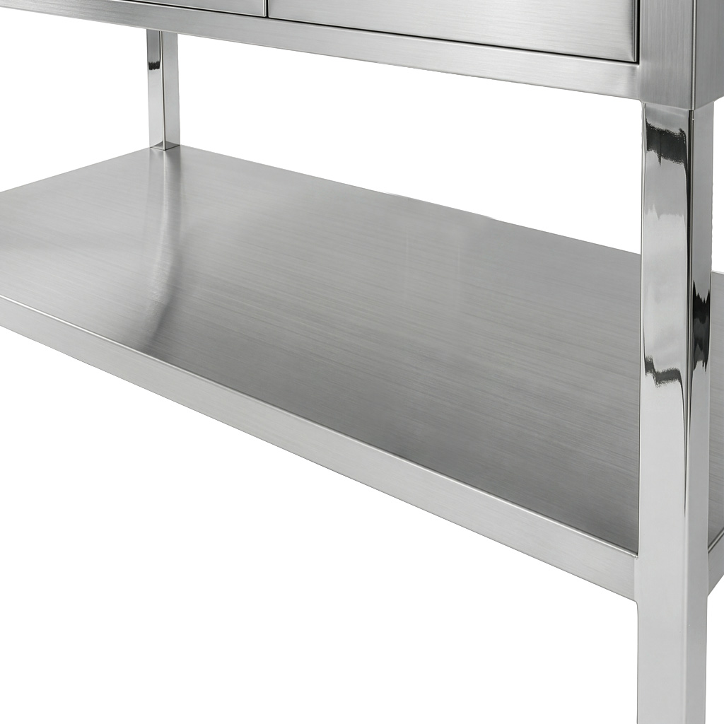 Mega-M X tavolo inox 120x70x85 cm 2 cassetti