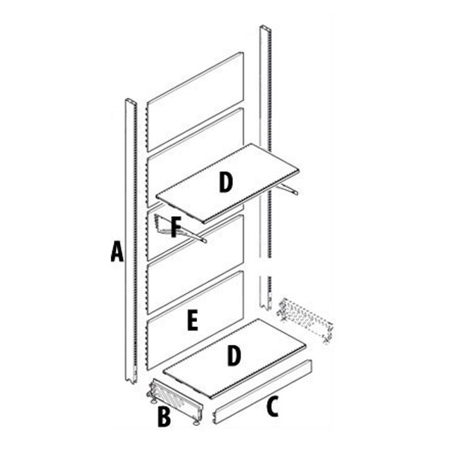 Agosistem Colonna Profilata scaffale H 240 cm bianca