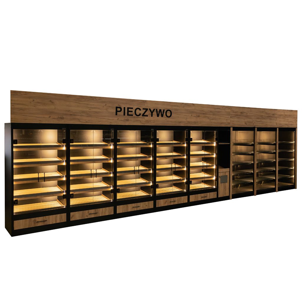 Mega-M scaffale pane aperto 205x100x58 cm rovere kraft LED