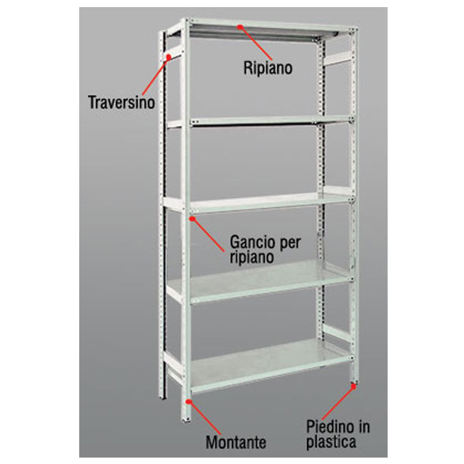 Agosistem Prometal traversino scaffale grigio RAL 7035
