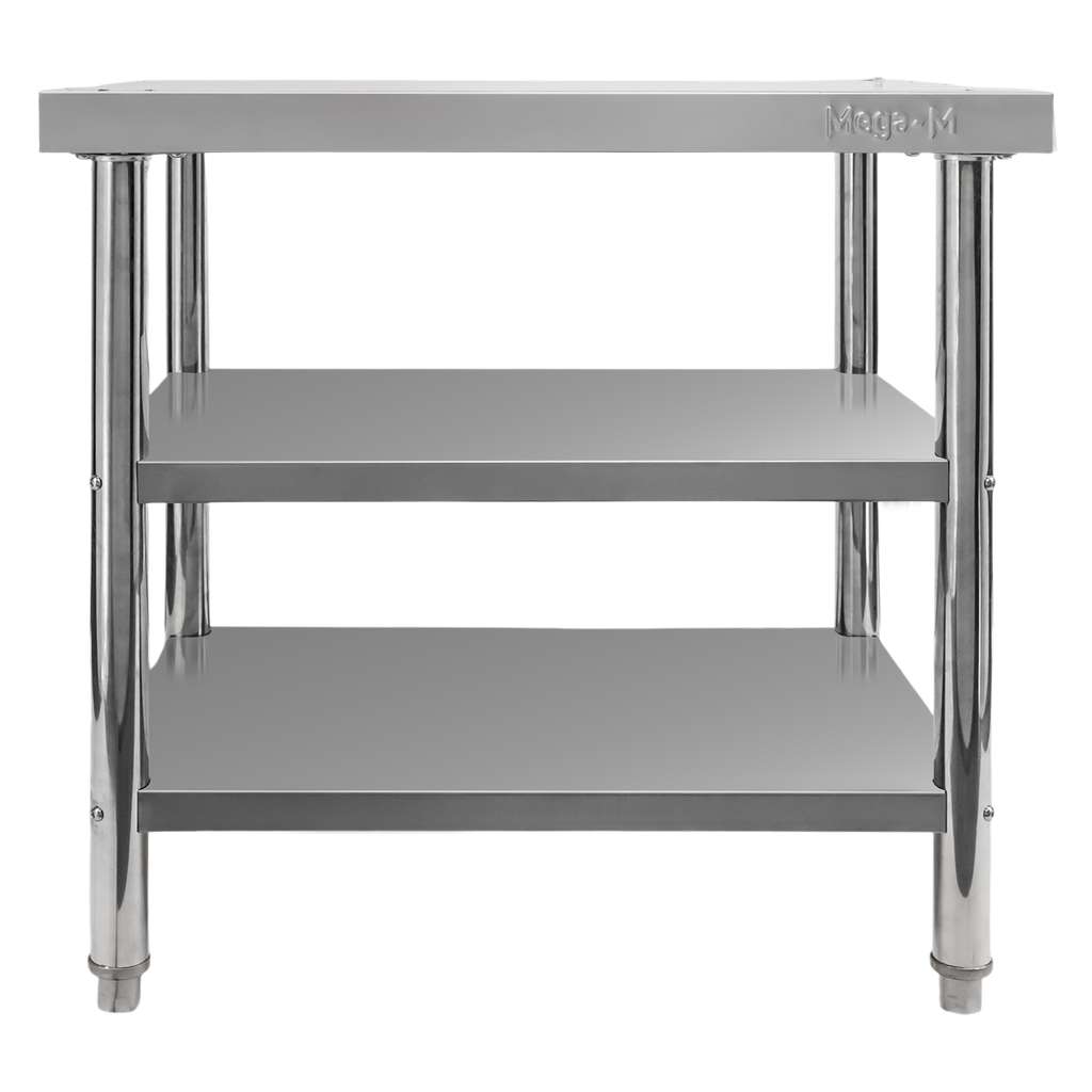 Mega-M X Standard tavolo inox 100x70x85 cm 2 ripiani