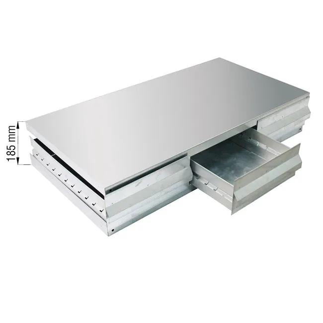 Agosistem Etermet blocco a 3 cassetti per scaffale con guide