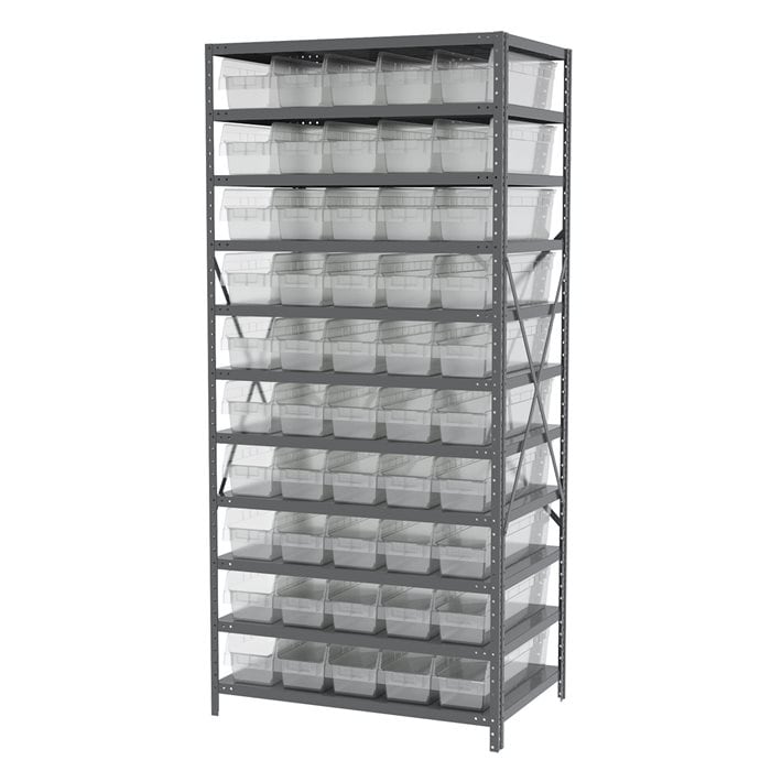 Akro-Mils AS2479094 scaffale 11 ripiani con 50 cassette