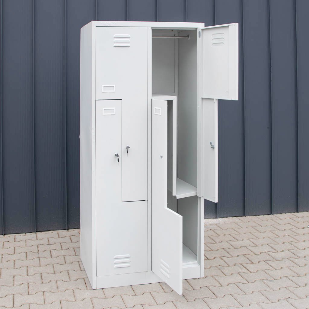 Mega-M armadietto spogliatoio L 4 ante 80 cm grigio