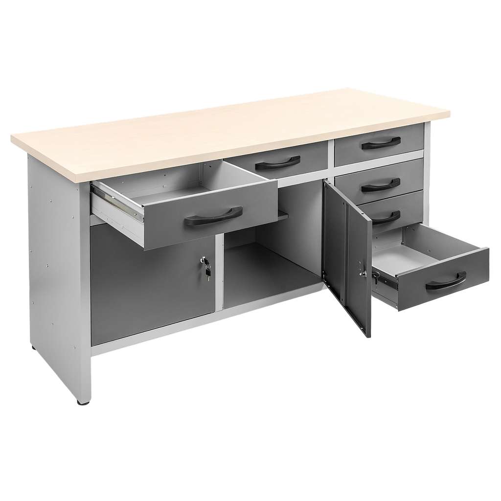 Werkberg Handyman S Banco Lavoro 160 cm Grafite 6 Cassetti
