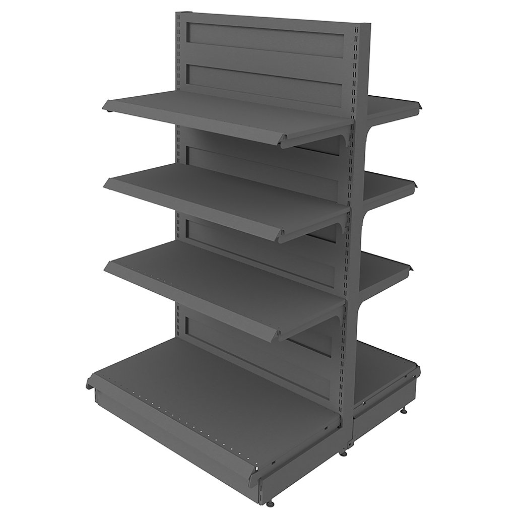 Mega-M Basic Gondola H-165 L-103 cm Scaffale Negozio Grafite
