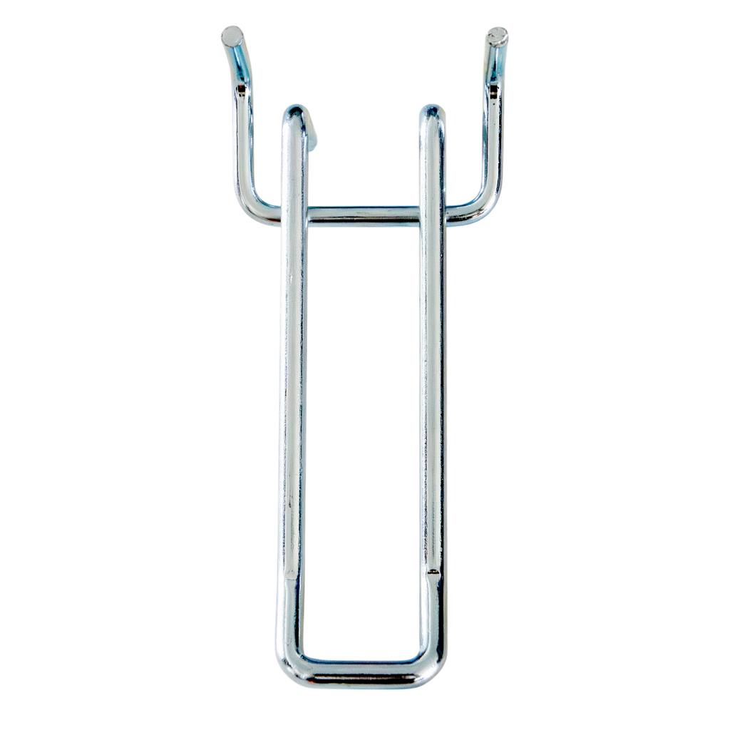 Euro Perforato L-10 cm gancio doppio espositore 10 cm zincato