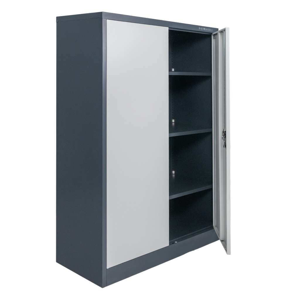 Furvero W-104 G/S Armadio Ufficio Metallo 90x40x140 cm Grafite