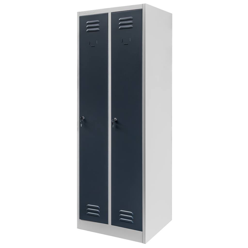 Mega-M S-60 armadietto spogliatoio 2 ante grigio grafite