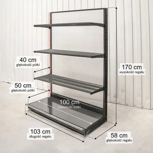 Wireland Solid York scaffale negozio H170 modulo aggiuntivo
