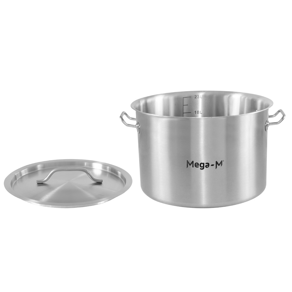 Mega-M Standard Pentola Inox con Coperchio 24 L 36x24