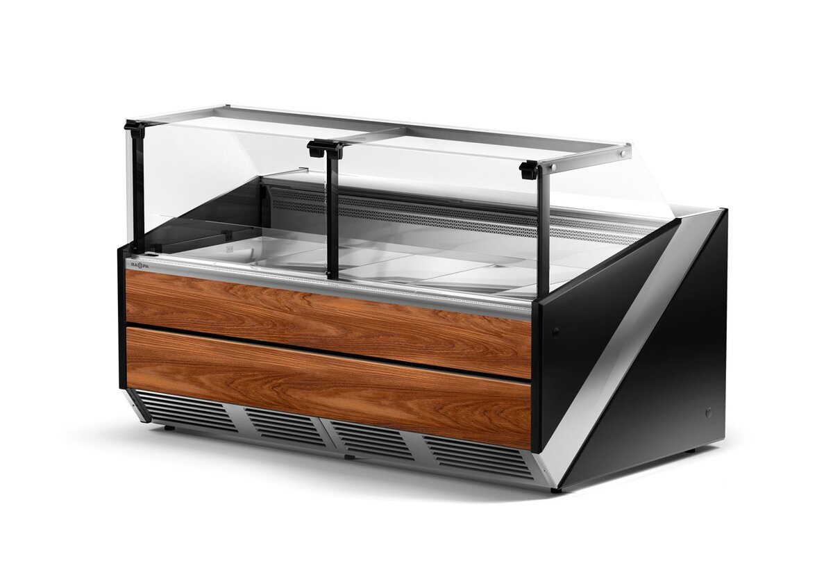 Rapa L-X 135/120 Banco Frigo Carne Vetro Dritto 135 cm
