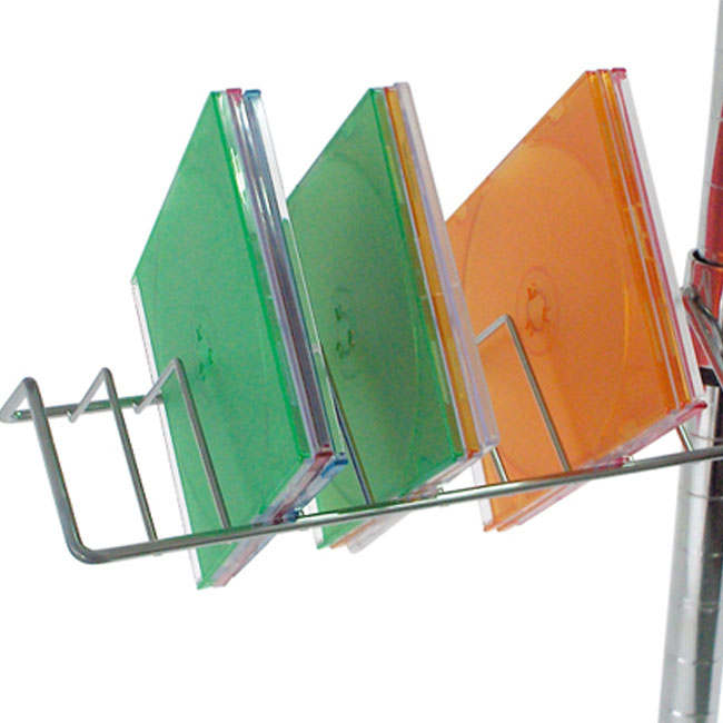 Agosistem porta CD scaffale filo cromato 12x25 cm