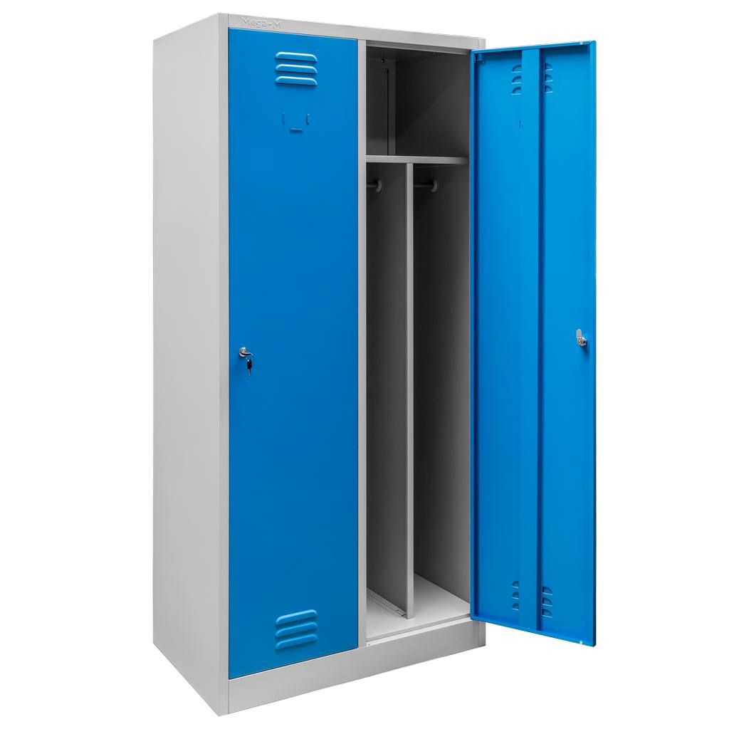 Mega-M S-80 armadio spogliatoio 2 ante 80 cm grigio blu