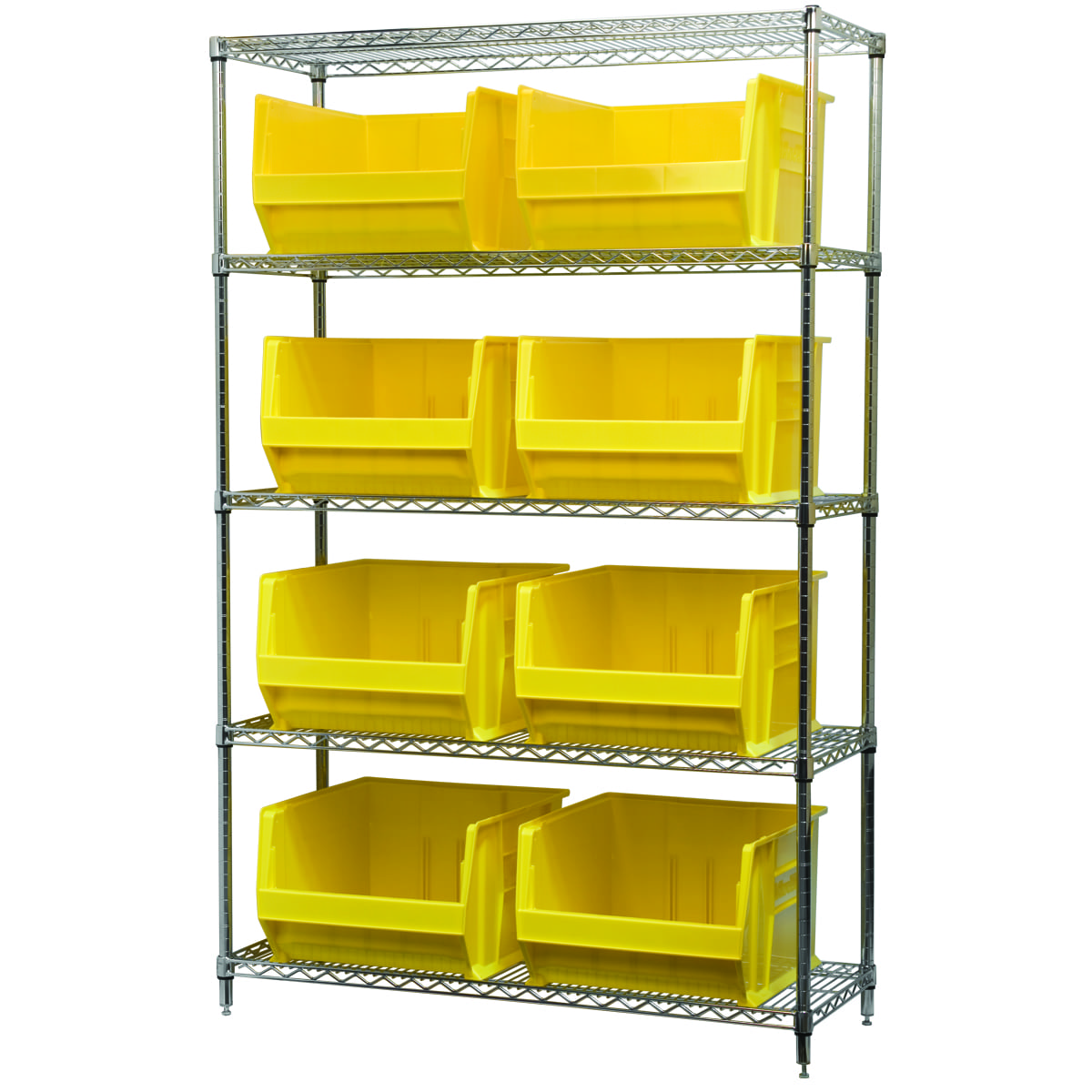 Akro-Mils AWS184830283 scaffale in filo 5 ripiani con 8 box