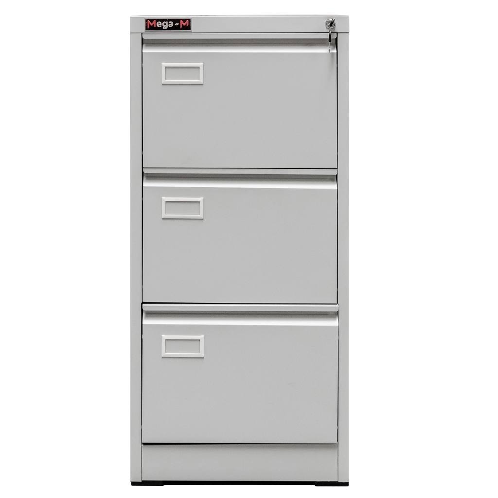 Mega-M Schedario metallico 3 cassetti A4 grigio