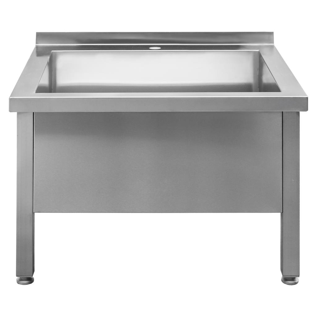 Mega-M Lavatoio basso inox 70x60x50 monocamera saldata