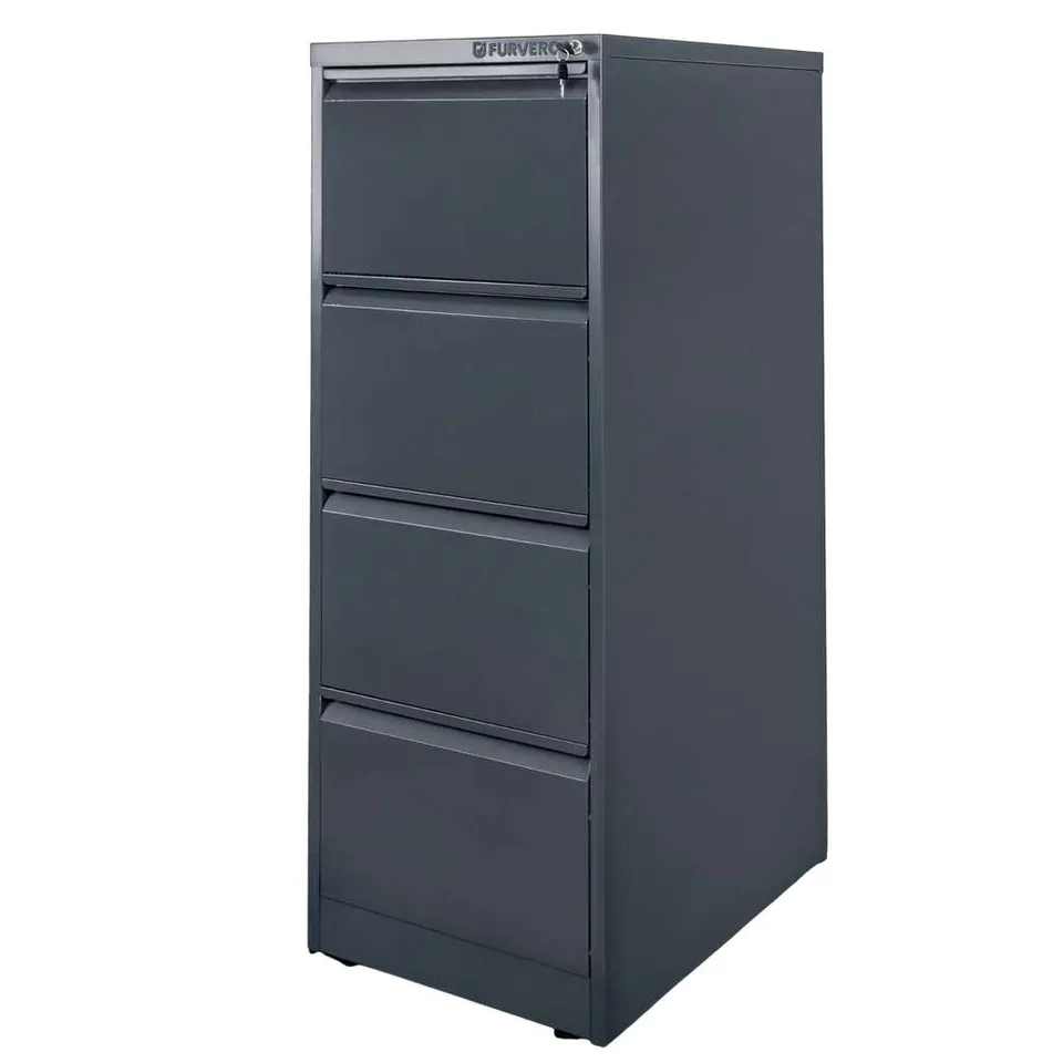 Furvero W4S G/G schedario metallo 4 cassetti grafite 45 cm