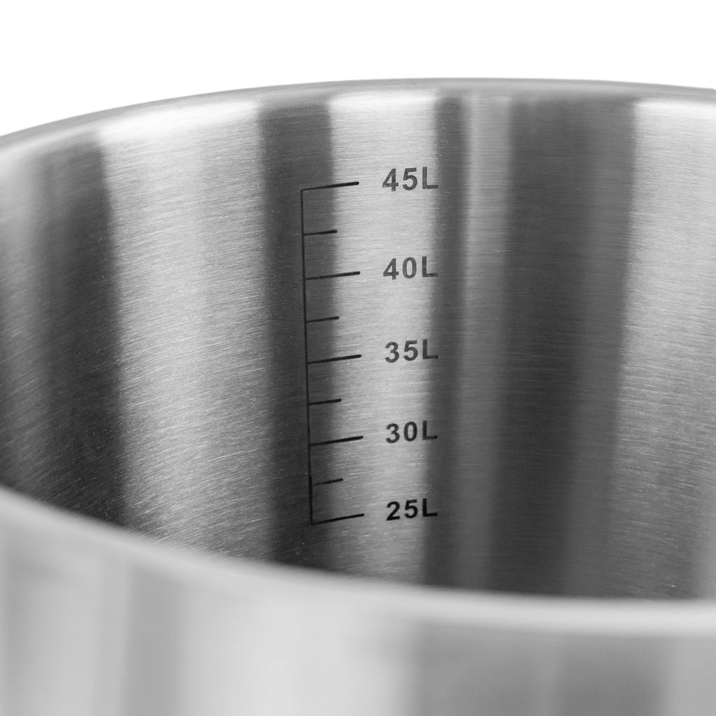 Mega-M Standard 50L pentola alta inox 40x40 cm con coperchio