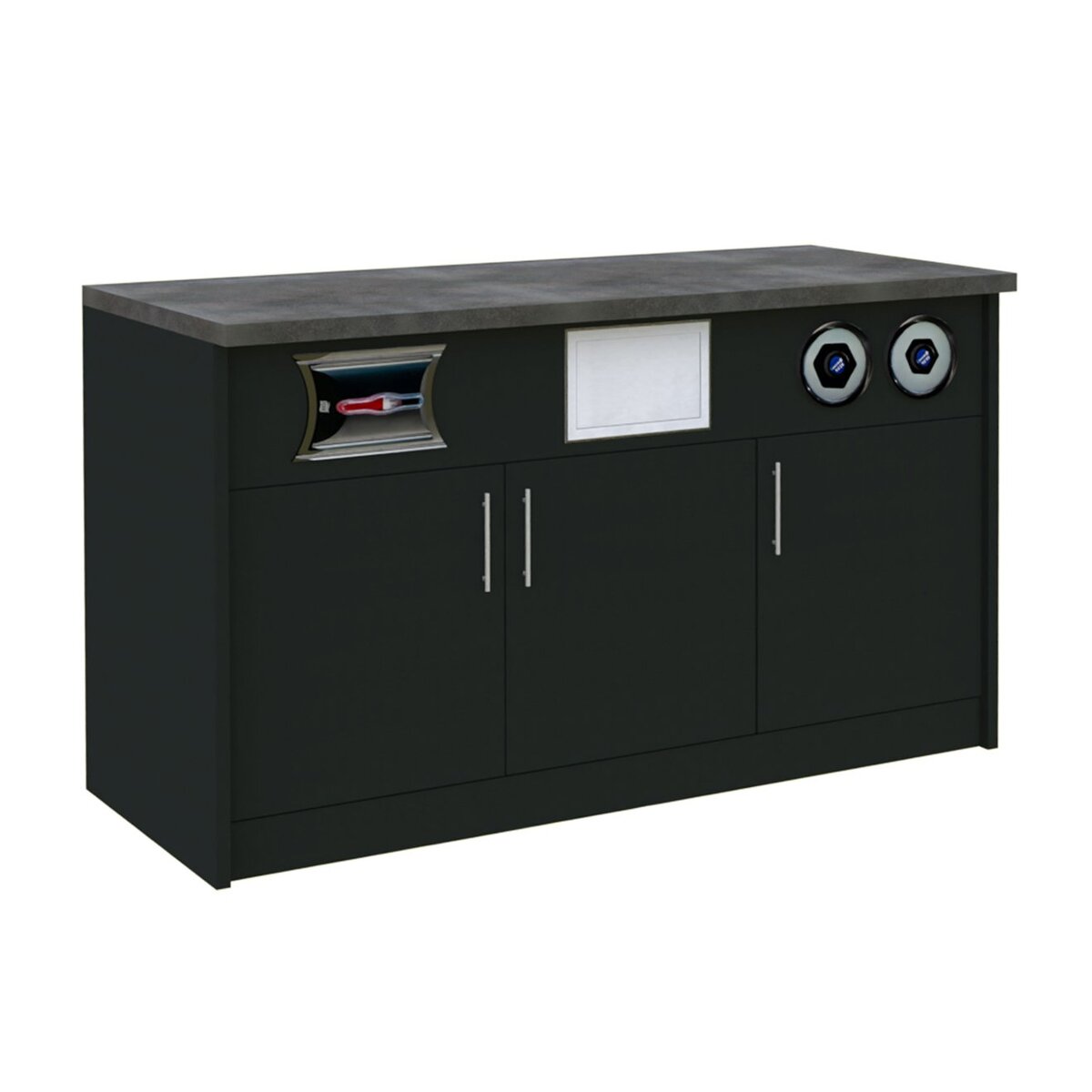 Mega-M mobile macchina caffè 154x60x92 cm nero 2 portabicchieri