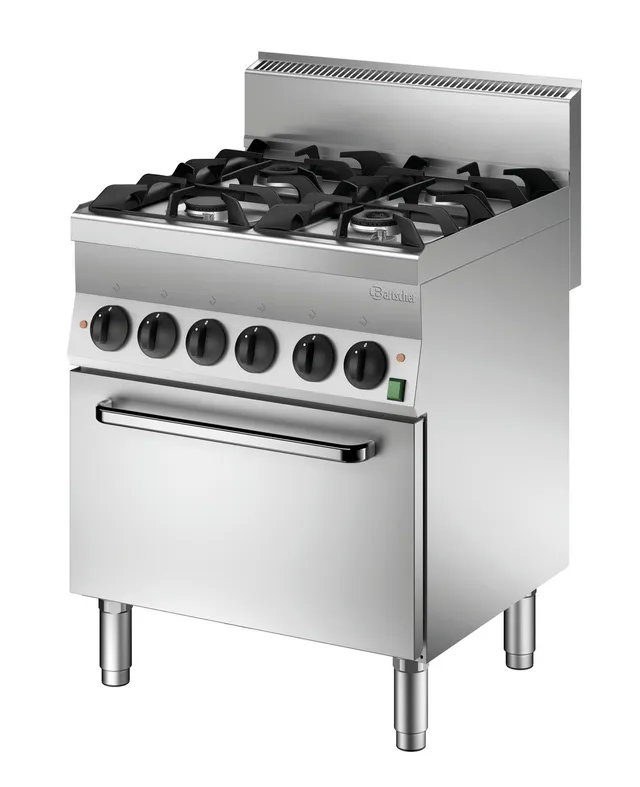 Bartscher 1151143 cucina gas 4 fuochi forno GN 1/1