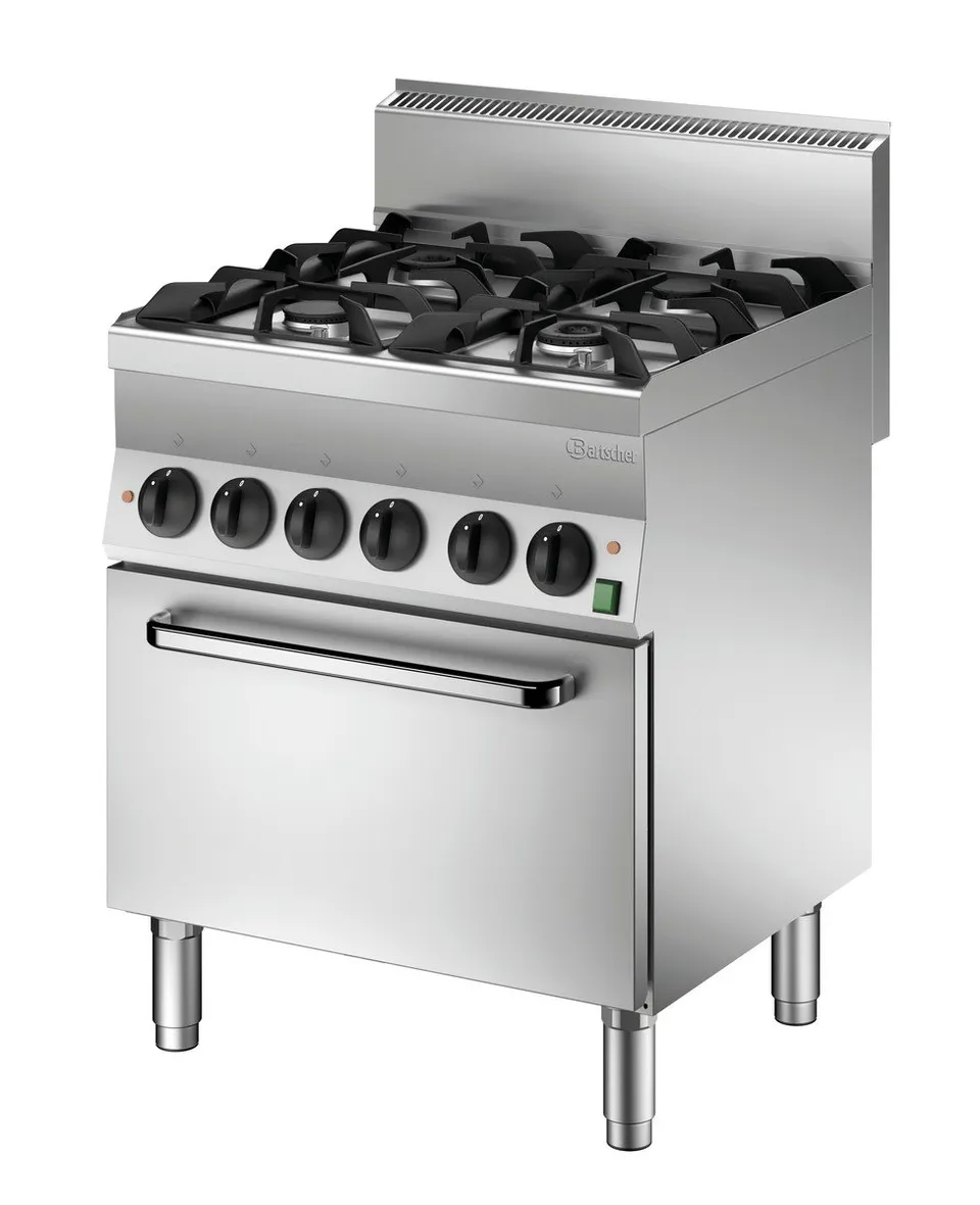 Bartscher 1151143 cucina gas 4 fuochi forno GN 1/1