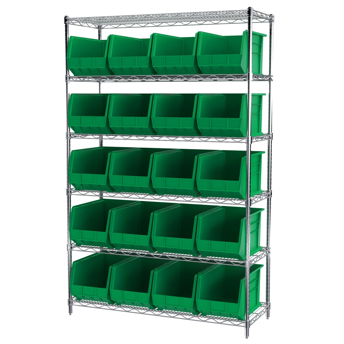 Akro-Mils AWS184830260 scaffale filo 6 ripiani 24 box