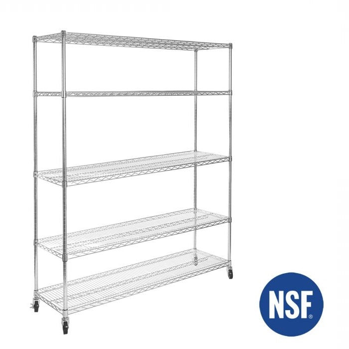 Seville Classics UltraDurable Scaffale Acciaio 5 Ripiani 152 cm