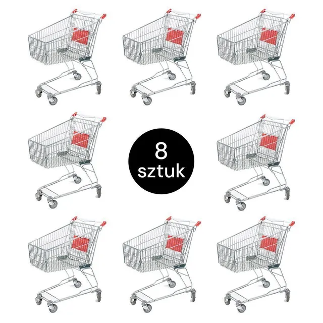 Marsanz CASCP08002 carrello spesa 80 L set 8 pz con seggiolino