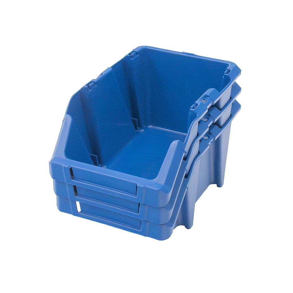 Mega-M vaschetta magazzino plastica 25x15,5x12 cm blu S