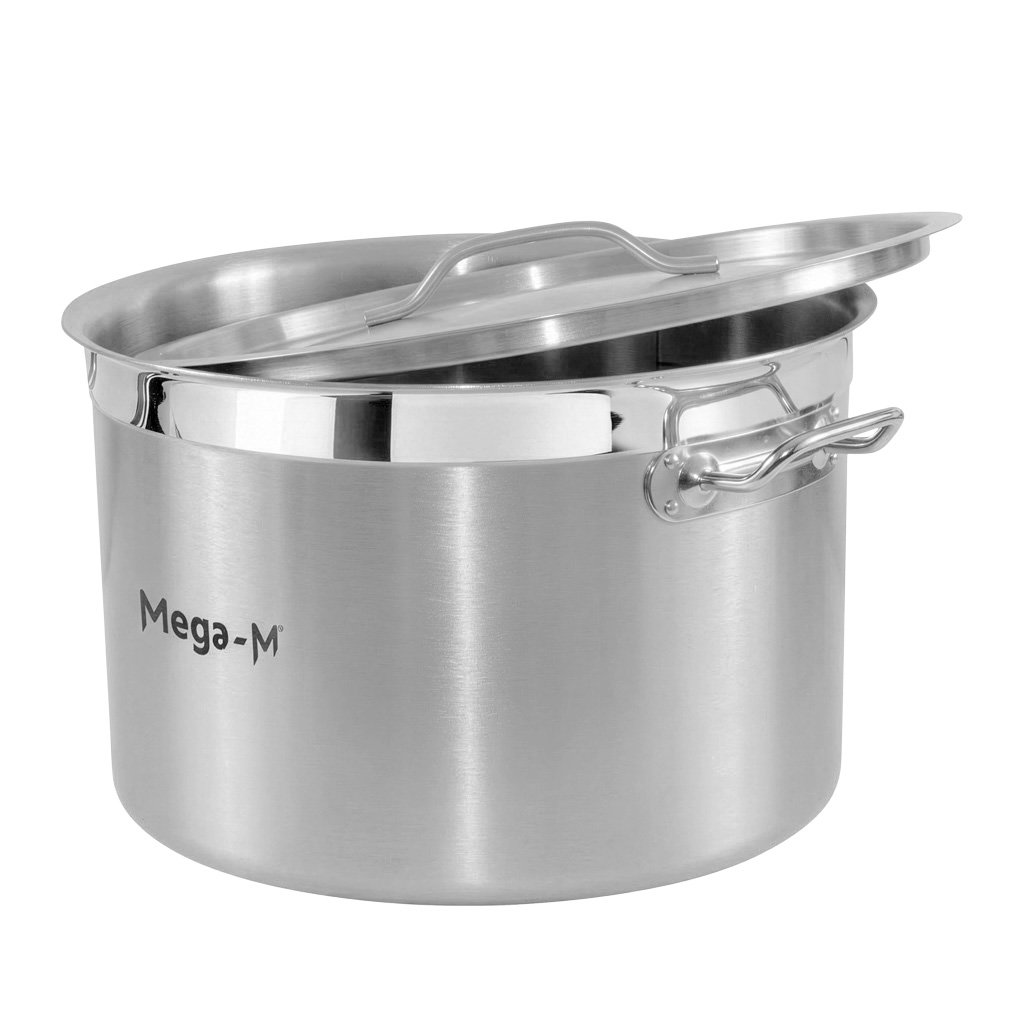 Mega-M Pro 24L pentola inox con coperchio 36x24 cm
