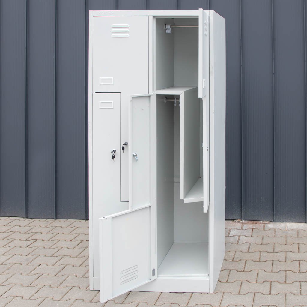 Mega-M armadietto spogliatoio L 4 ante 80 cm grigio