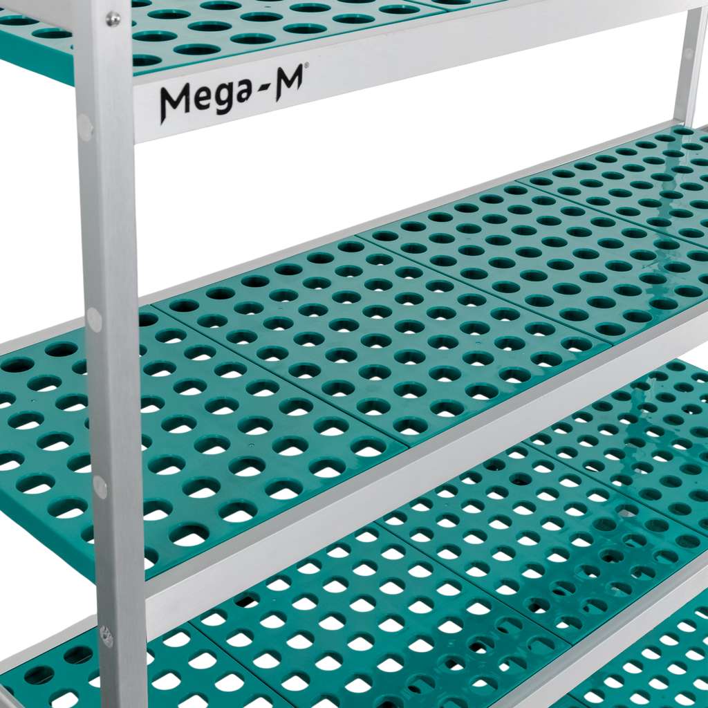 Mega-M Alufri scaffale alluminio 120x39x180 cm 4 ripiani PP