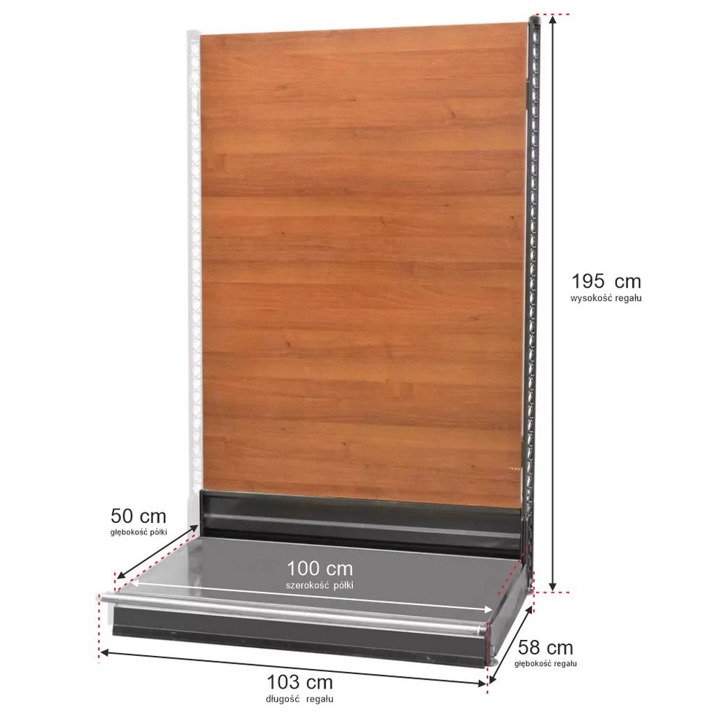 WANZL Scaffale Negozio a Muro 195x103 cm Aggiuntivo
