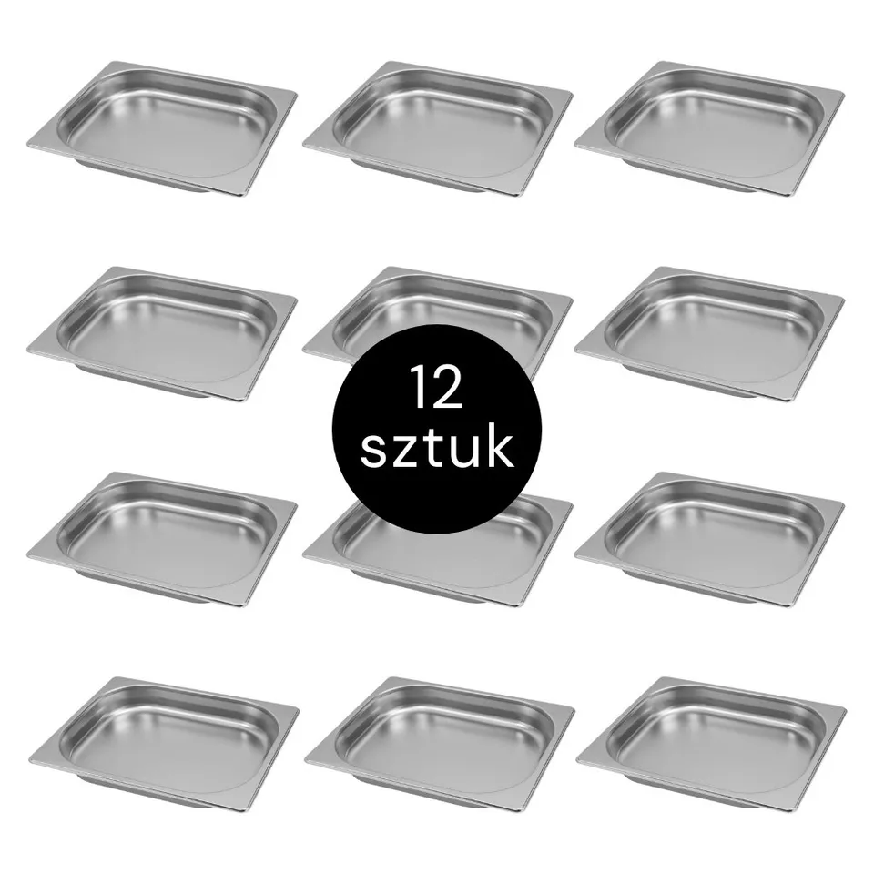 Mega-M GN 1/2 contenitore gastronorm inox 4 cm 12 pz