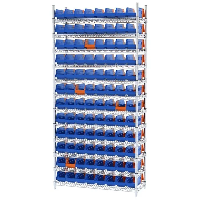 Akro-Mils AWS143636442 scaffale filo 12 ripiani 96 box