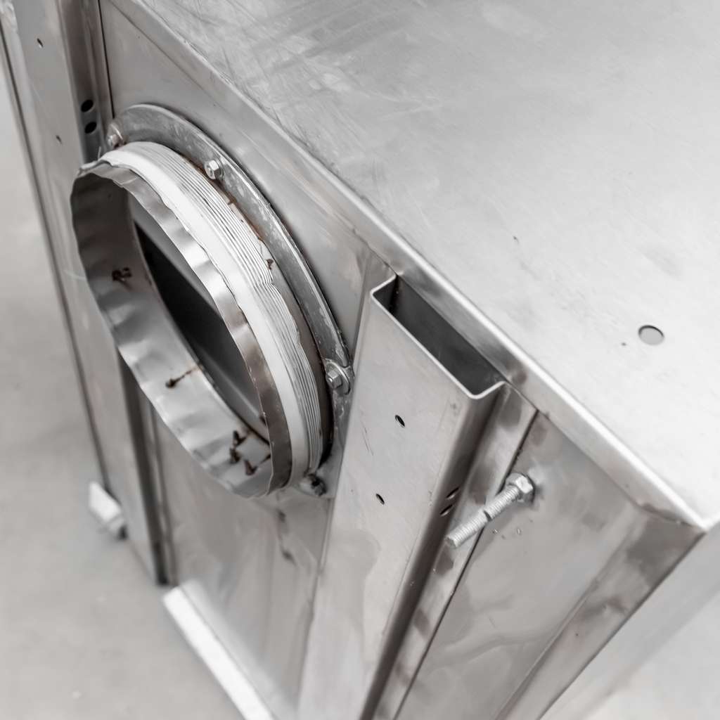 Cappa gastronomica a box acciaio inox 100x65x40 cm