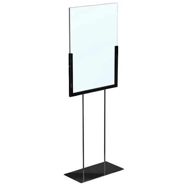 Agosistem porta cartello A4 verticale nero 60 cm
