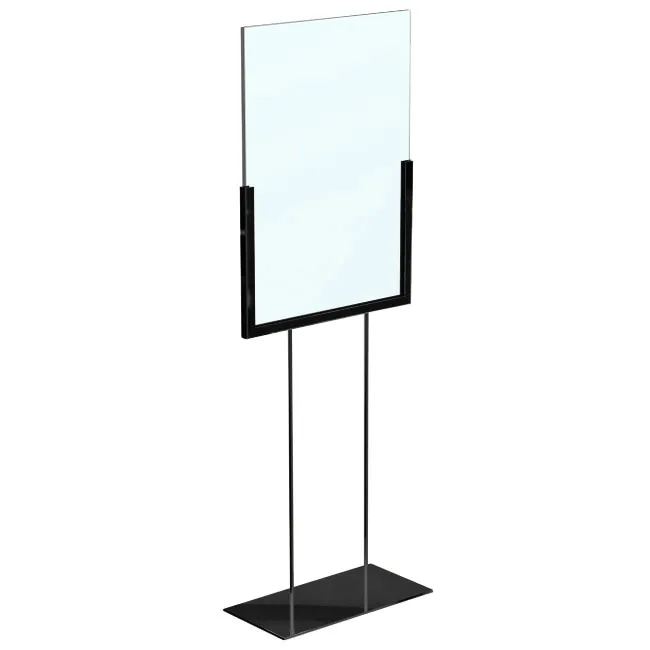Agosistem porta cartello A4 verticale nero 60 cm
