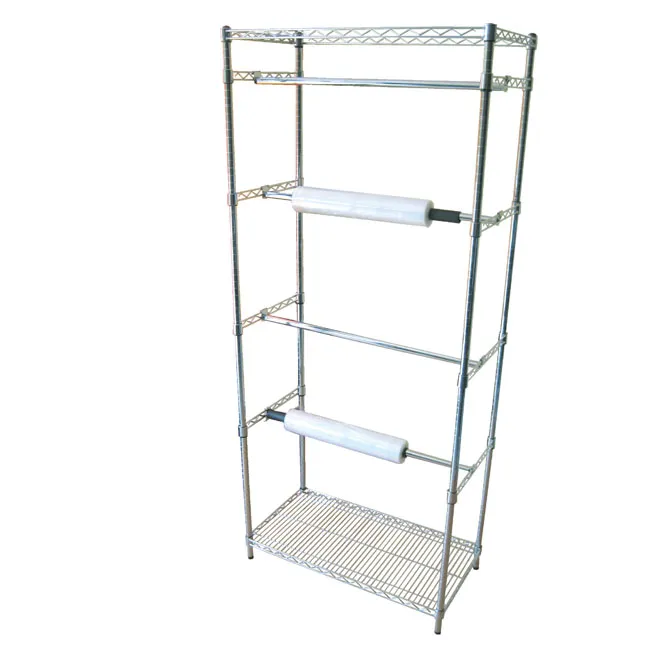 Agosistem scaffale portarotoli 120x45x207 cm cromato
