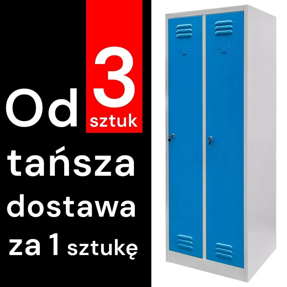 Mega-M Armadietto spogliatoio 2 ante S-60 grigio/blu
